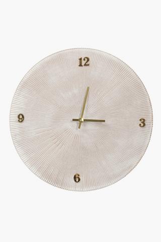Textured Iris Clock, 40cm