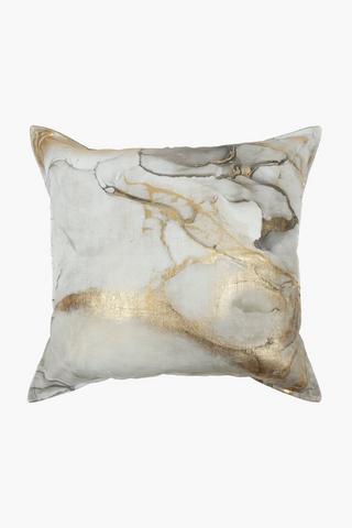 Premium Printed Flinders Marble Feather Scatter Cushion, 60x60cm