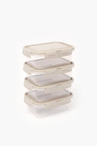4 Piece Storage Container Set, 400ml