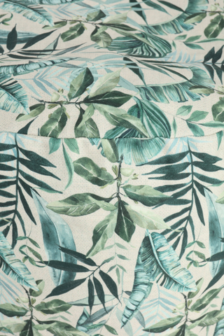 Printed Java Leaf Pouffe, 30x50cm