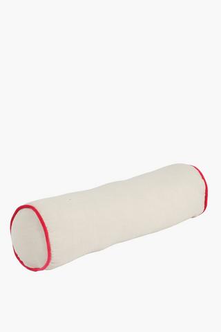 Bolster With Piping Detail Cushion, 17x55cm