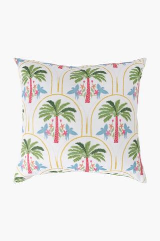 Printed Bali Palms Scatter Cushion, 50x50cm