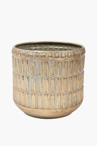 Boston Metal Planter, 28x27cm