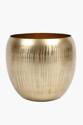 Metal Scratched Planter, 31x35cm