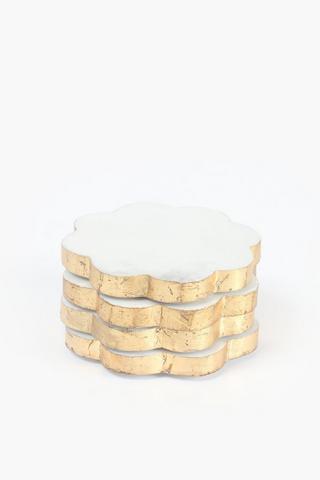 4 Pack Scalloped Coasters