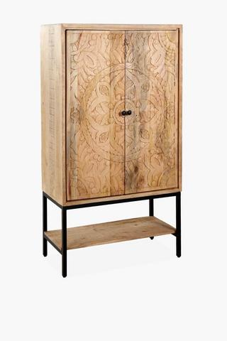 Starburst Carved Cabinet