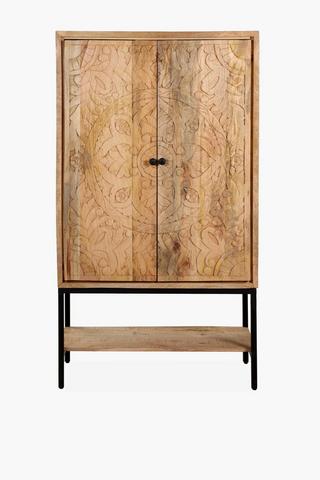 Starburst Carved Cabinet