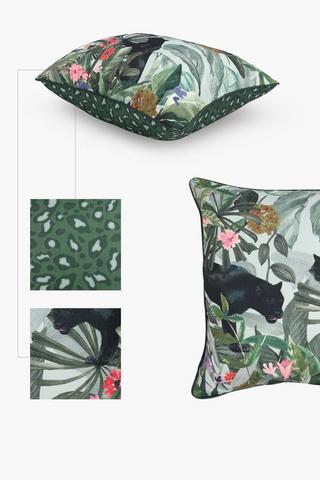 Premium Printed Panther Scatter Cover, 60x60cm