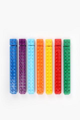 7 Piece Rainbow Food Clips