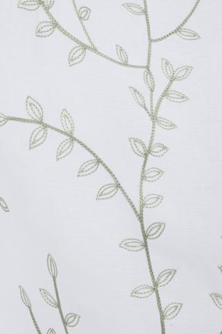 2 Pack Taped Café Stem Embroidered Curtain, 140x12