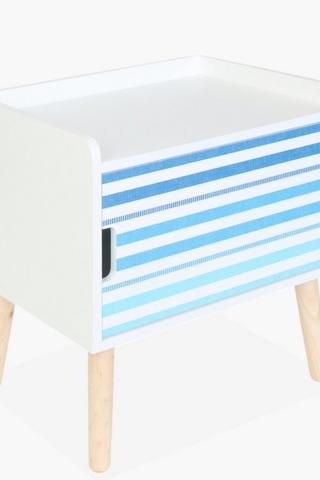 Aqua Stripe Pedestal