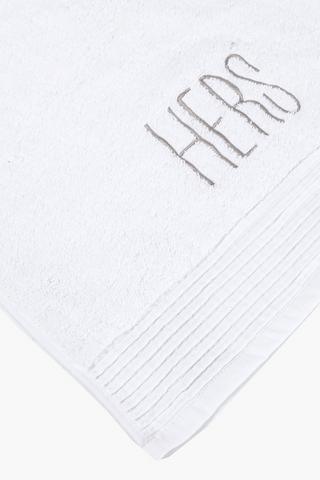 Cotton Embroidered Hers Hand Towel