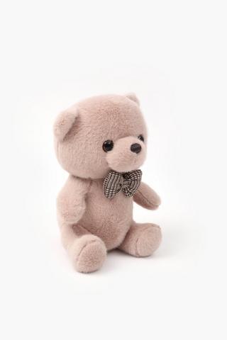 Check Bow Tie Bear Soft Toy