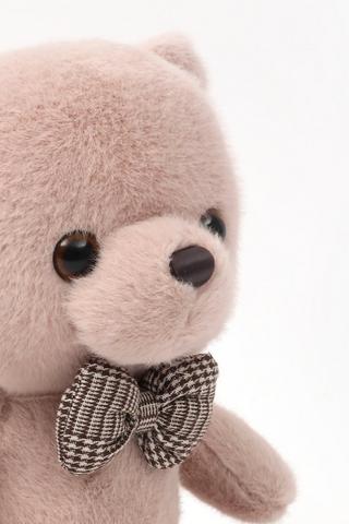 Check Bow Tie Bear Soft Toy