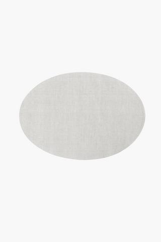 Double Sided Oval Linen Blend Placemat