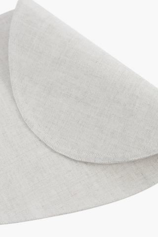 Double Sided Oval Linen Blend Placemat