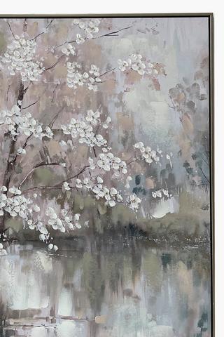 Hand Painted Cherry Blossom, 100x100cm