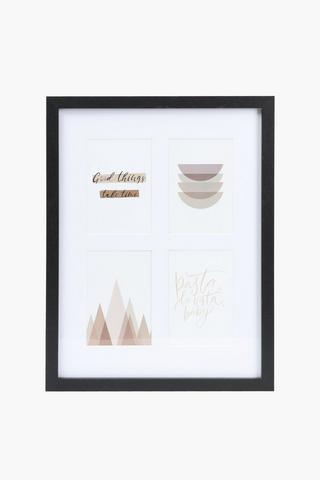 4 Picture Multi Board Frame, 10x15cm