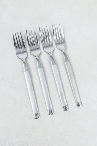 4 Pack 2 Tone Stainless Steel Fork Set