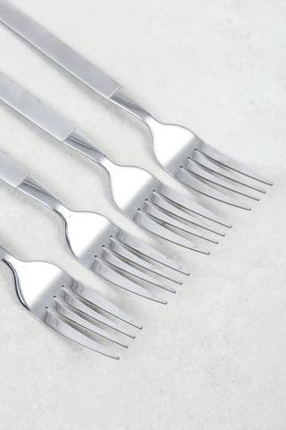 4 Pack 2 Tone Stainless Steel Fork Set