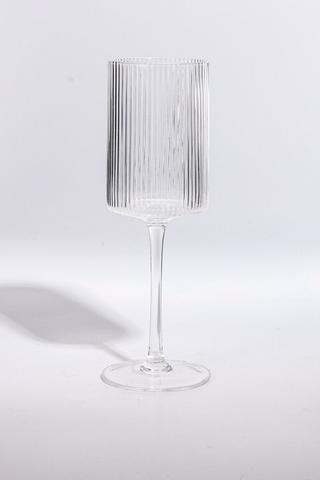 Palm Ribbed Wine Glass