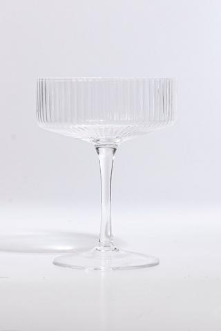 Palm Ribbed Champagne Saucer
