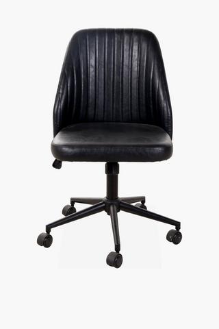 Ribbed Pu Office Chair