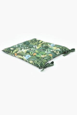 Printed Java Botanic Cotton Chairpad, 50x50cm