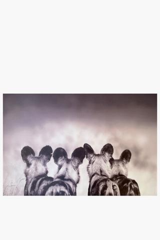 Printed Wild Dogs Canvas, 60x90cm