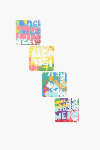 Colab Anele Gumede 4 Pack Coasters