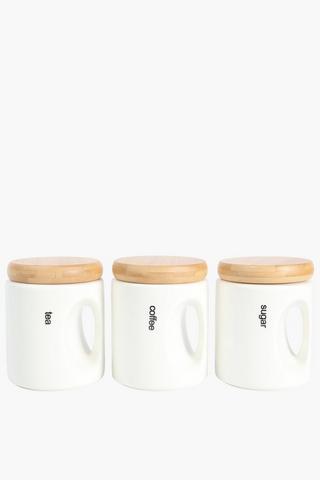Set Of 3 Ceramic Canister Set