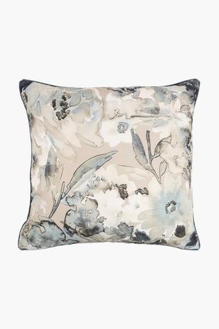 Printed Alya Floral Scatter Cushion Feather Filled Scatter Cushion, 60x60cm