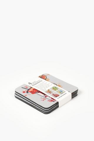 4 Pack Rubber Coasters