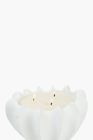 Textured Shell Scented Candle, 22x17cm