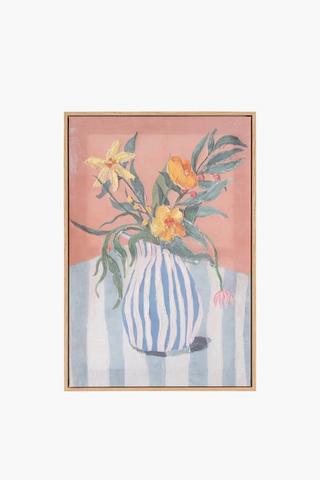 Framed Retro Vase Canvas, 40x60cm