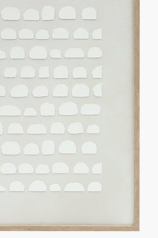 Framed Textured Dots, 60x60cm