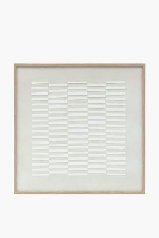 Framed Textured Lines, 60x60cm
