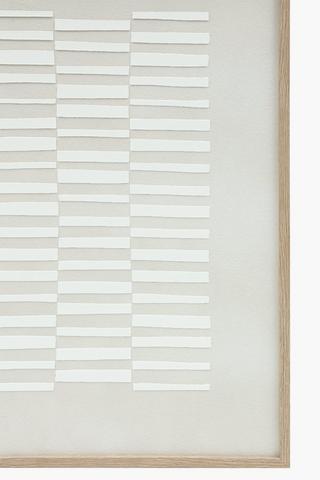 Framed Textured Lines, 60x60cm