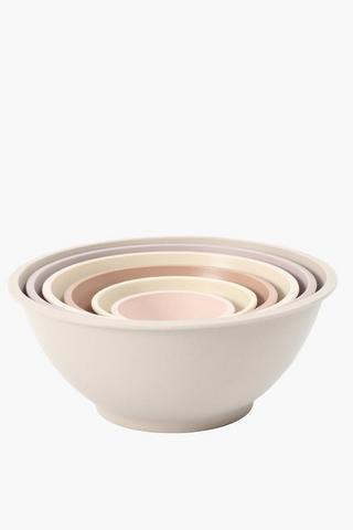 6 Piece Bamboo Bowl Set