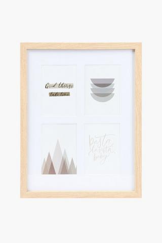 4 Picture Multi Board Frame, 10x15cm