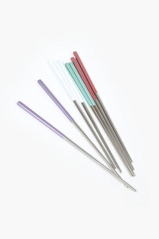 8 Piece Stainless Steel Chopsticks