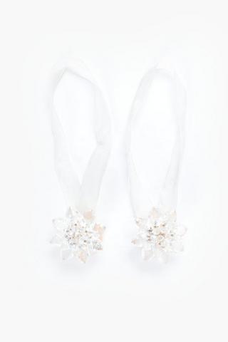2 Pack Magnetic Flower Curtain Tie Back