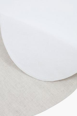 Single Sided Oval Linen Blend Placemat