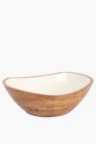 Mangowood Glazed Serving Bowl, Large