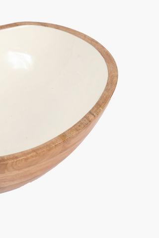 Mangowood Glazed Serving Bowl, Large