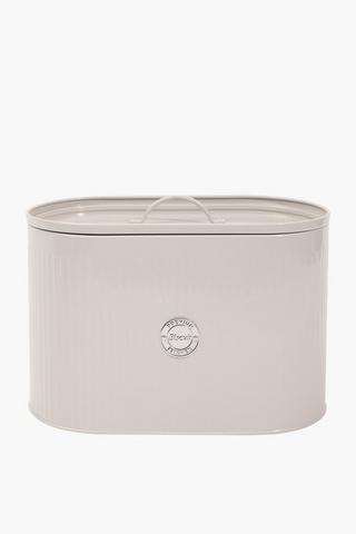 Galvanised Ribbed Bread Bin
