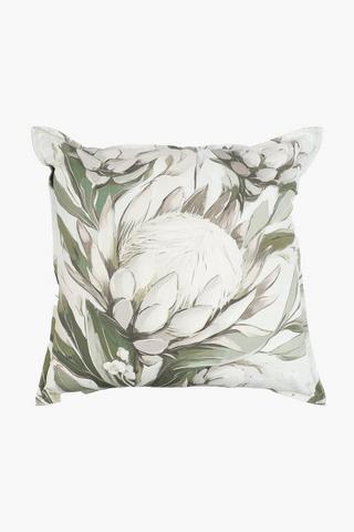 Printed Shannon Protea Feather Filled Scatter Cushion, 60x60cm