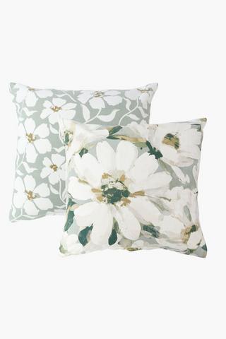 2 Pack Printed Saint Lawrence Floral Scatter Cover Only, 45x45cm