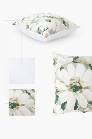 2 Pack Printed Saint Lawrence Floral Scatter Cover Only, 45x45cm