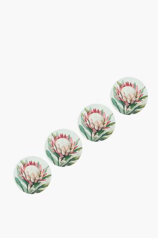 4 Pack Floral Cork Coasters 
